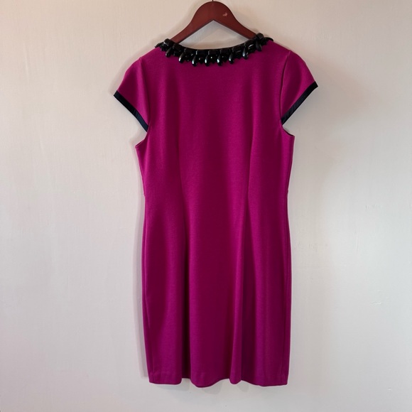 fuchsia black dress Terani Couture 242E3151 Long Formal Fitted Evening Gown main image 1